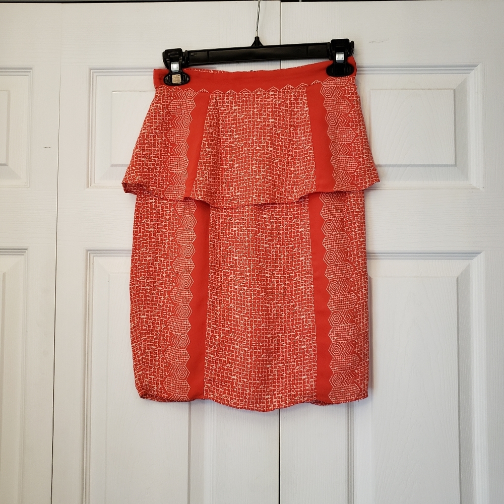 Anthropologie Plenty Peplum skirt size 0